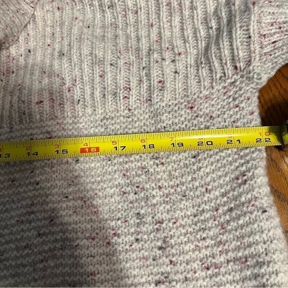 WoolOvers Multicolor Knit Turtle Neck Kangaroo Pouch Lambswool Sweater Sz S - Picture 13 of 14